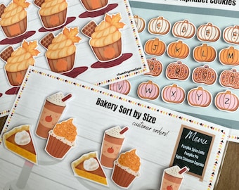Fall Activity Busy Book, Autumn Bakery Theme (Digital Download)
