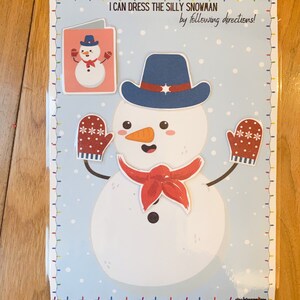 Snowman Christmas Activity, Following Directions, Winter Preschool Printable, Decorate the Snowman, Preschool Christmas Busy Binder