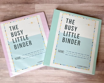 Preschool Learning Binder, Kindergarten Activity Binder, Home School Learning Activities, Kindergarten Readiness Binder, Digital Download