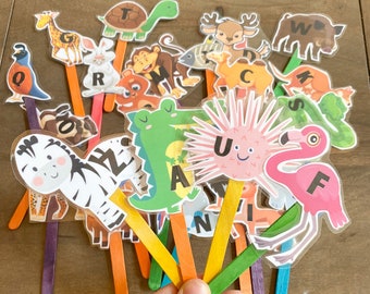 Zoo Alphabet Jagd, Buchstabensuche für Zootiere, Outdoor-Alphabet-Aktivitäten, aktive Geschichtenzeit, Vorschul-ABC, Outdoor-Homeschooling, Two Wild
