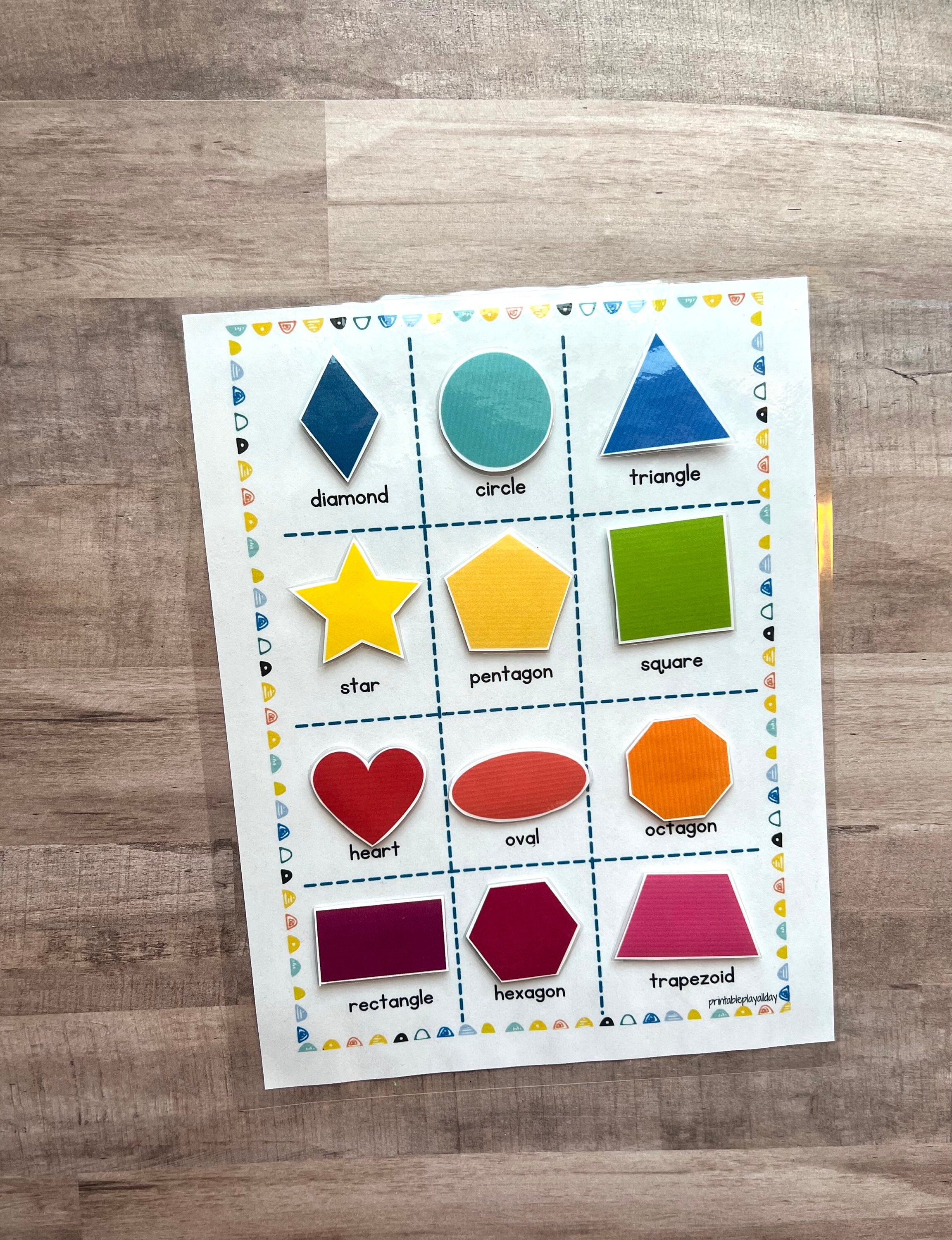 Shape Sorting Activity Printable, Matching Shapes Worksheets, Learning ...