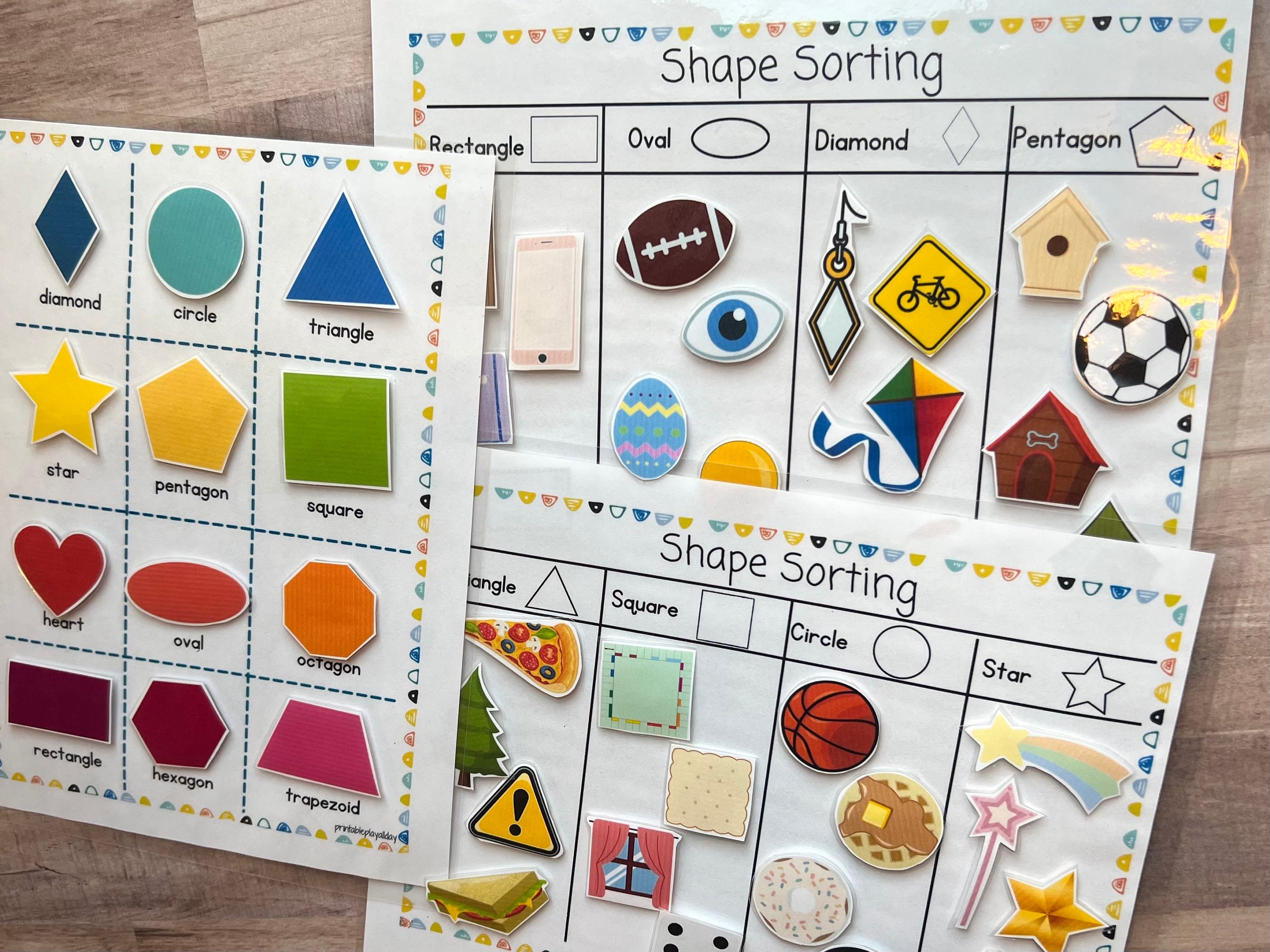 Shapes Matching game, Shape Matching Activity for Toddlers, Learning Shapes  Toddler Busy Book pintable Homeschool toddler printable activity