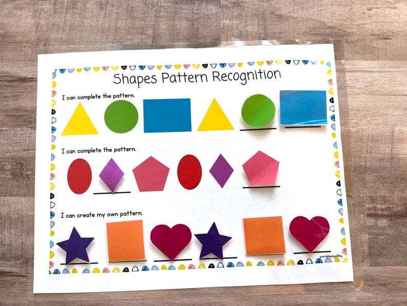 Learning Patterns Activity, Kindergarten Pattern Printable, Homeschool ...