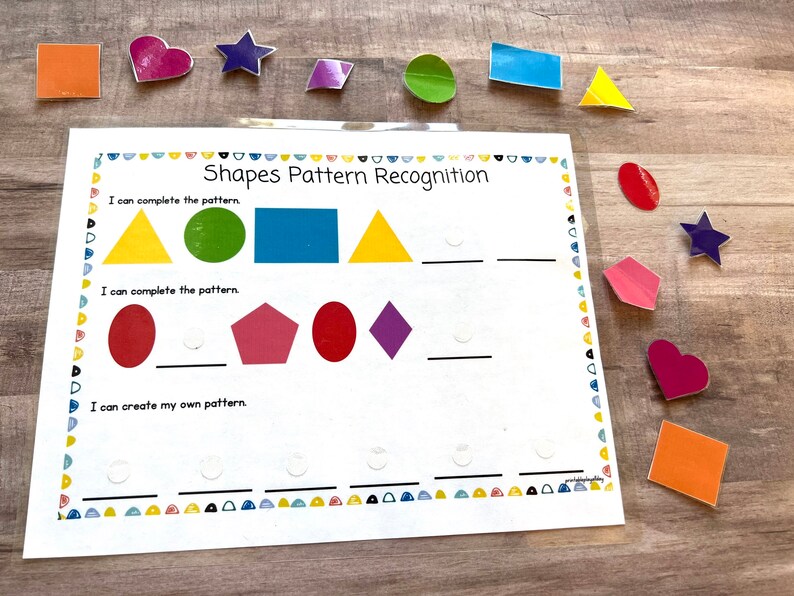 Learning Patterns Activity, Kindergarten Pattern Printable, Homeschool ...