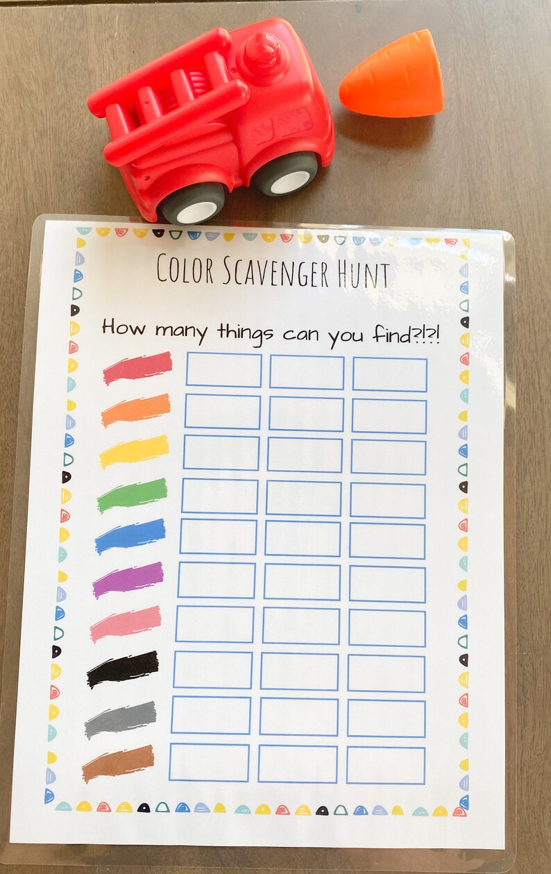 Color Sorting Printable Learning Colors Worksheets Toddler Etsy Canada