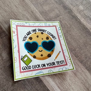 Ein Smart-Cookie-Tag, Leckerli für die Staatsprüfungsklasse, Geschenketikett für die Klasse, Geschenk für die Schule, digitaler Download-Tag, Schulprüfungswoche