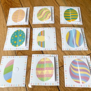 Easter Egg Matching Game,  Easter Egg Preschool Printable, Matching Eggs Activity, Daycare Matching Printable, Matching Patterns