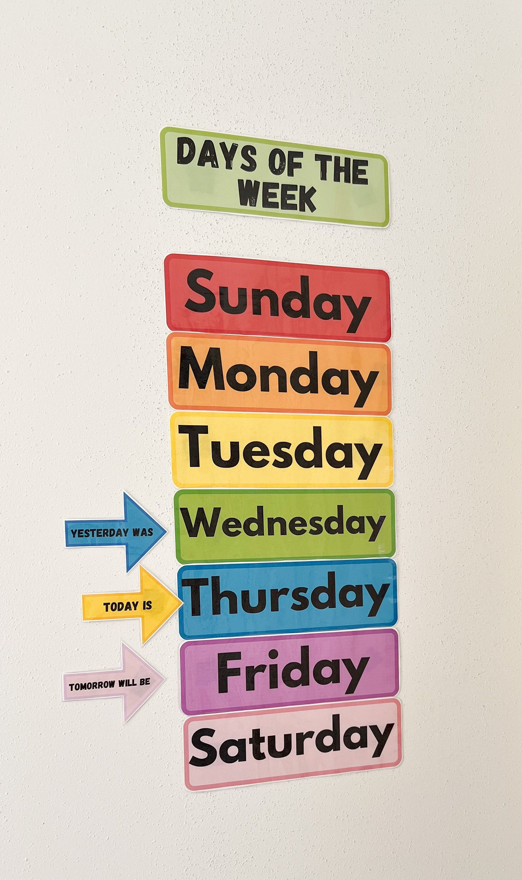 Days of the Week Printable, Learning the Seven Days of the Week, Classroom Days of the Week Decor, School Wall Decorations, Daycare Learning
