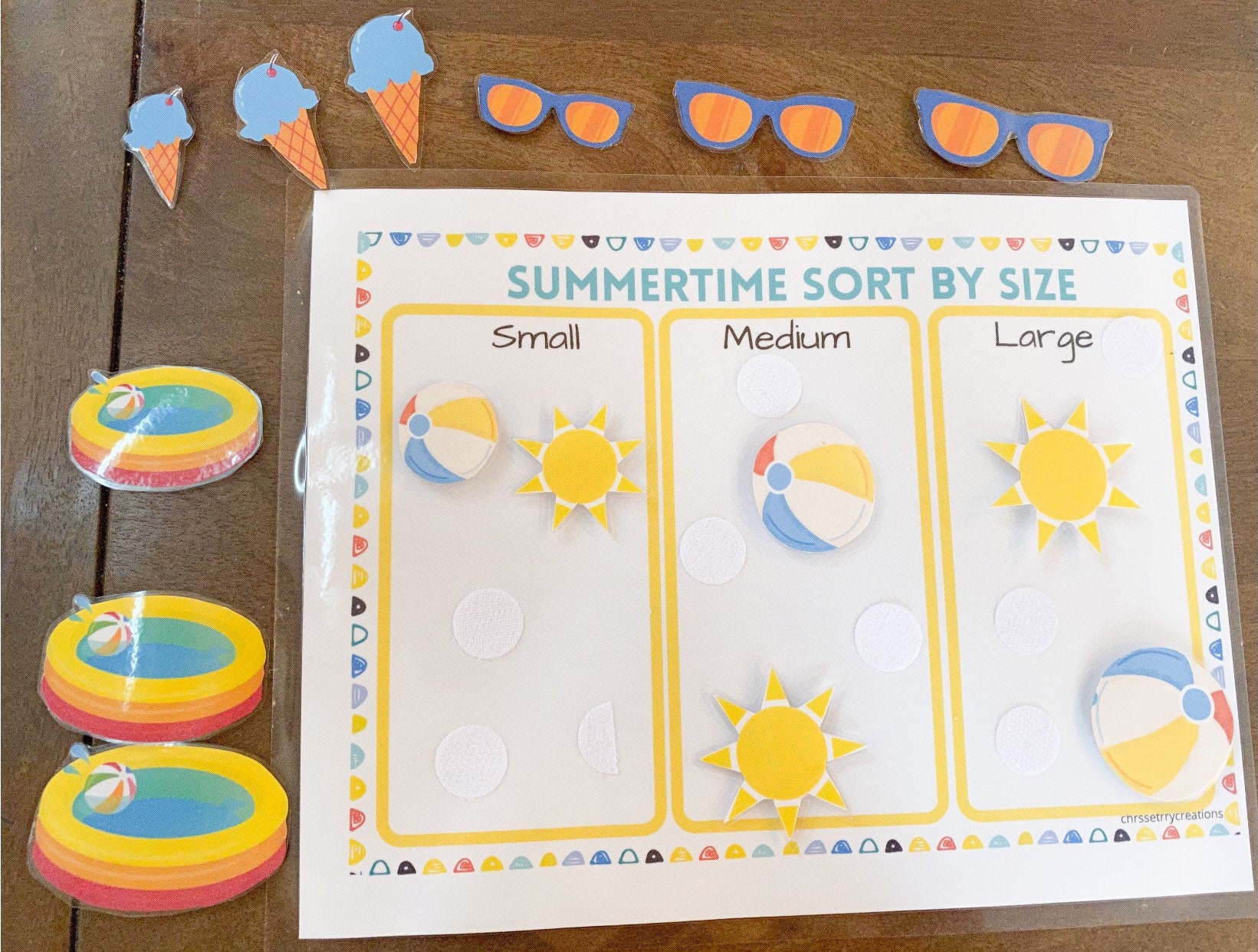 Sort by Size Worksheet, Preschool Size Activity, Size Sorting Game ...