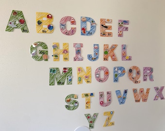 Alphabet Activity Printable, Letter Matching Wall, Preschool Classroom Letters, Toddler Letters, Large Alphabet, Preschool at Home