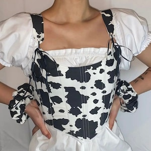 Women’s cow print Corset Top