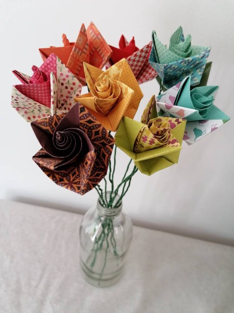 Bouquet de fleurs en origami image 7