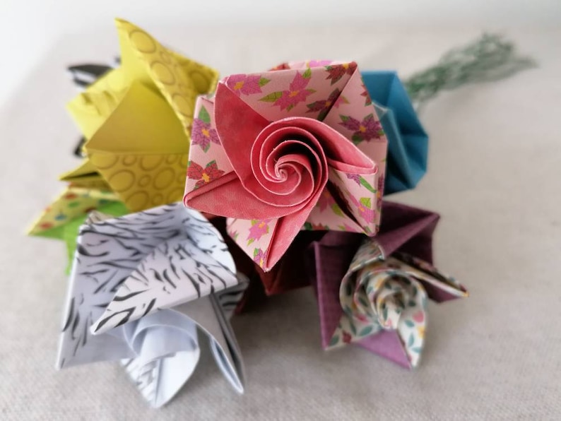 Bouquet de fleurs en origami image 9