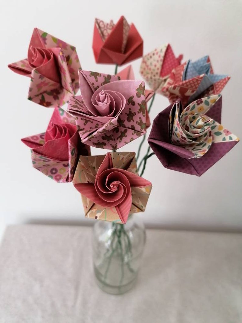 Bouquet de fleurs en origami image 8