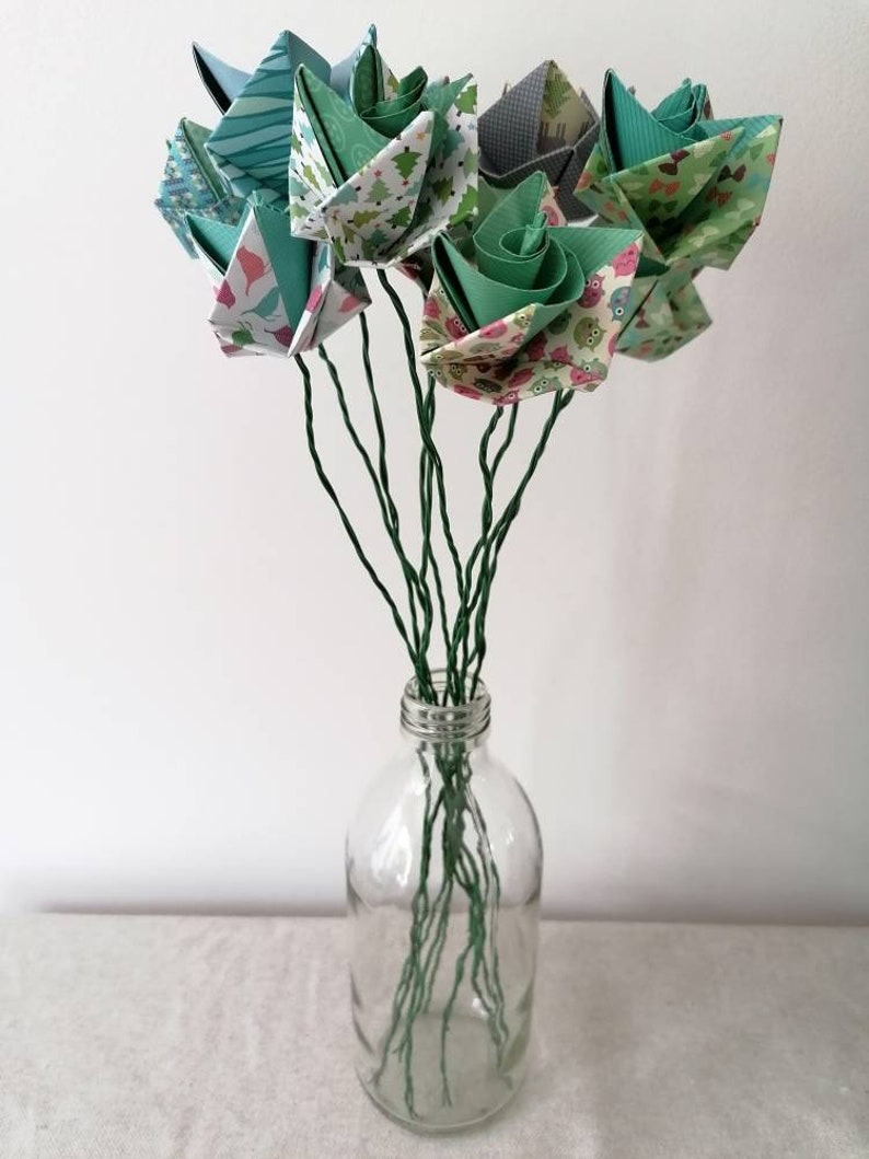 Bouquet de fleurs en origami image 6