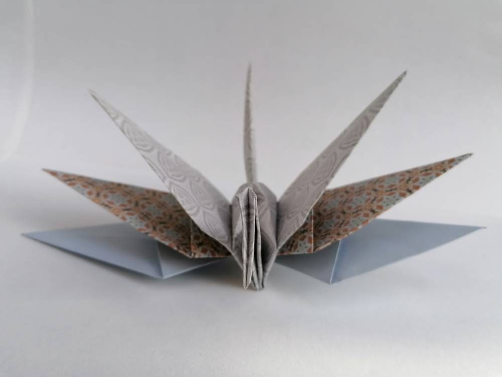 Lot de 9 Grues Battant Des Ailes