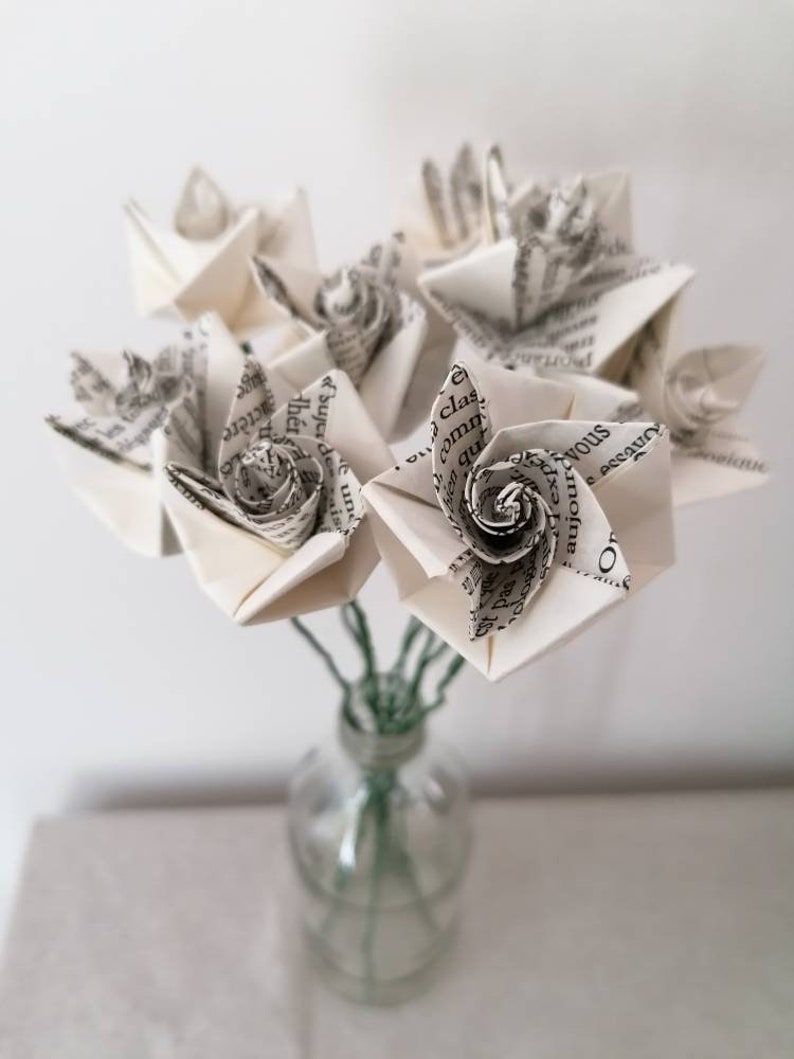 Bouquet de fleurs en origami image 1