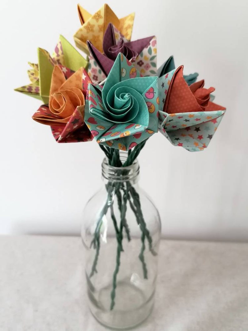 Bouquet de fleurs en origami image 4