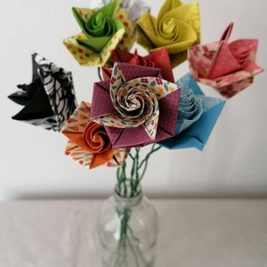 Bouquet de fleurs en origami image 3