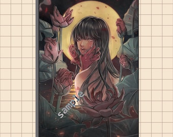 Lotus | 4" x 6" High Gloss Mini Print | Anime Postcard