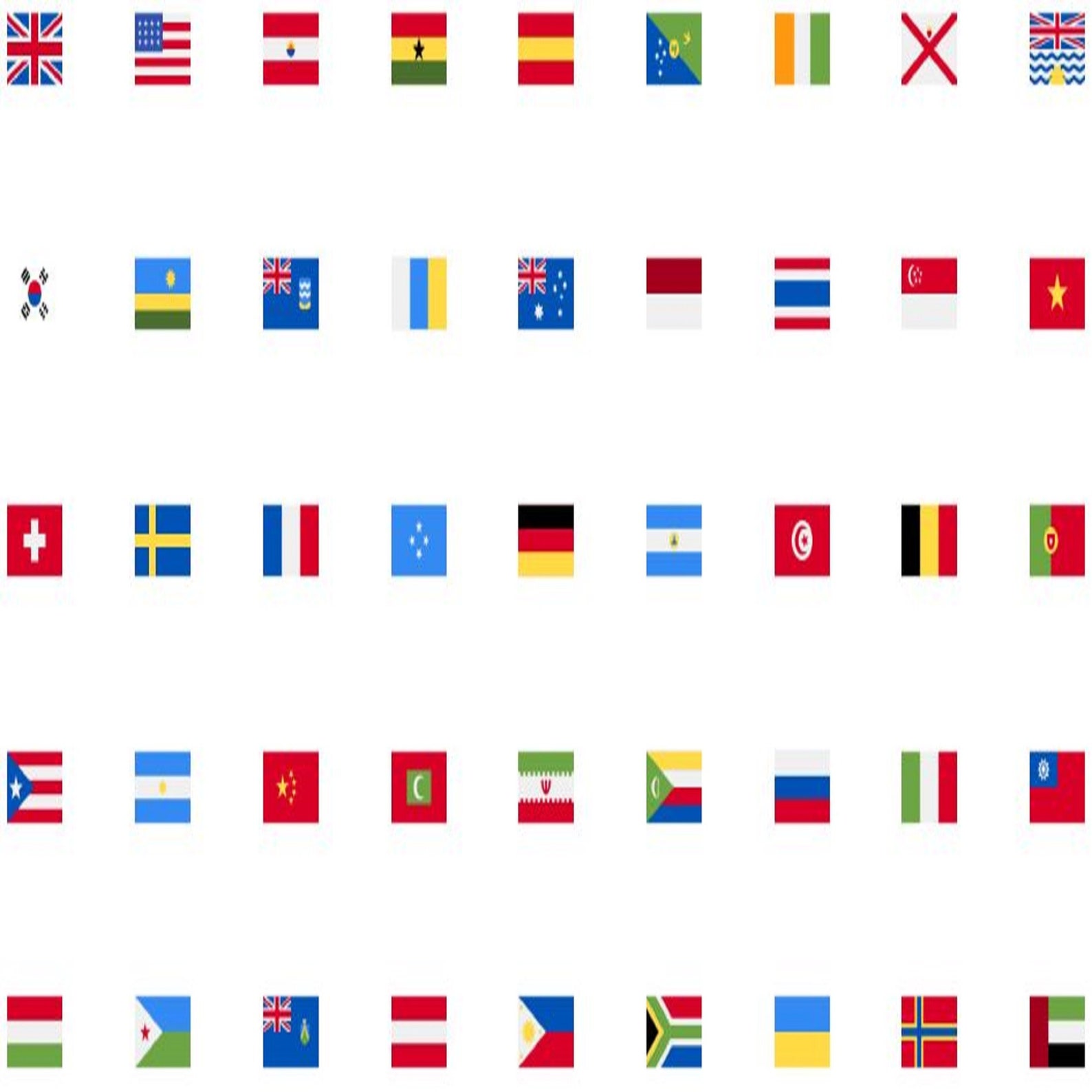 Svg Rectangular country simple flags icon Pack 262 Etsy