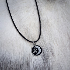 Pentacle Moon Choker | Witchy Jewelry | Goth Choker Necklace