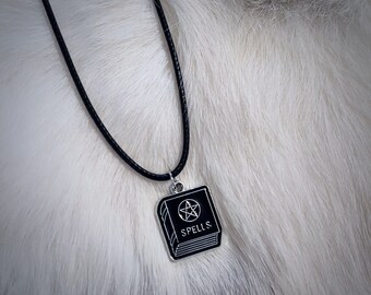 Witchy Spellbook Choker | Witchy Jewelry | Goth Choker Necklace
