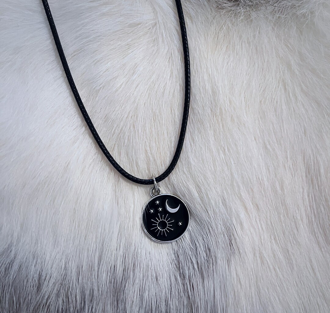 Celestial Sun and Moon Choker | Witchy Jewelry | Goth Choker Necklace ...