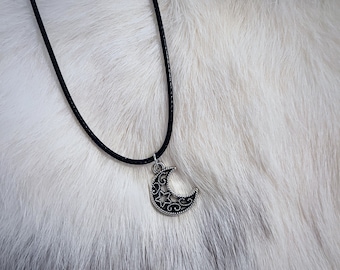 Swirly Cresent Moon Choker | Witchy Jewelry | Goth Choker Necklace