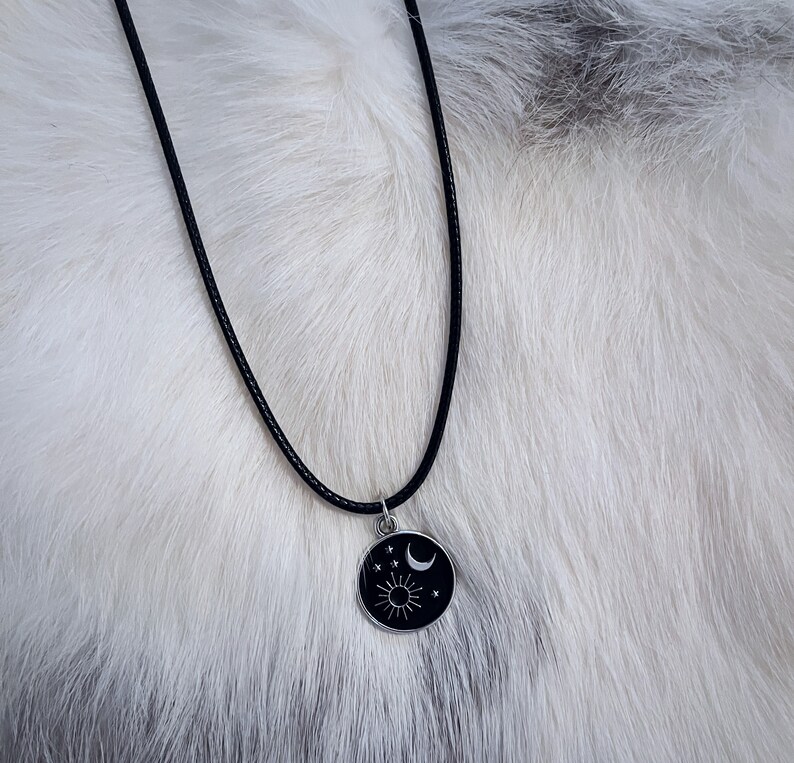 Celestial Sun and Moon Choker | Witchy Jewelry | Goth Choker Necklace ...