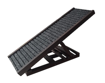 Rampa ajustable para perros con alfombra acanalada, rampa para mascotas para la cama, rampa para gatos para el sofá, rampa con alfombra antideslizante, rampa plegable para perros para la cama