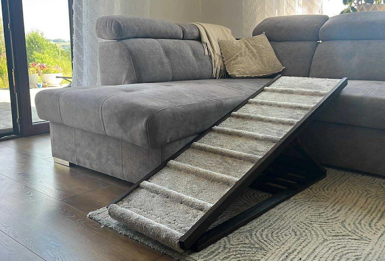 Collapsoble Ramps Adjustable Dog Ramp for Bed, Wooden Pet Ramp, Cat Ramp, Durable Pet ...