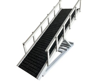 Foldable Pet Ramp with Ribbed Carpet | Side Rails