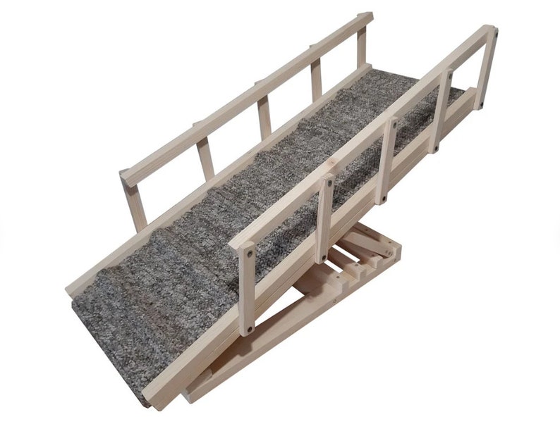 Pet Ramp With Foldable Rails 4 Height Levels Adjustable Etsy