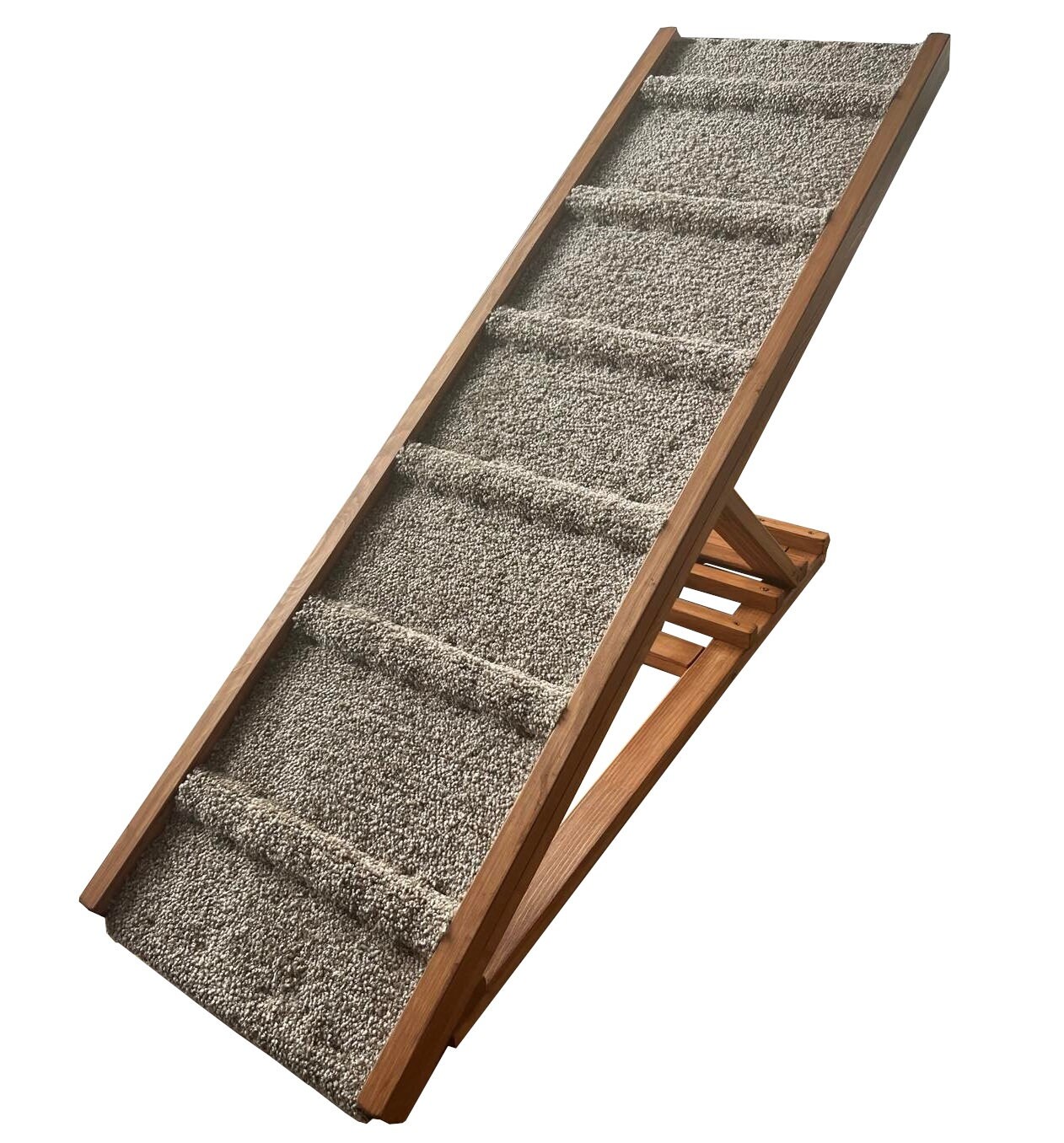 Collapsoble Ramps Adjustable Dog Ramp for Bed, Wooden Pet Ramp, Cat Ramp, Durable Pet ...