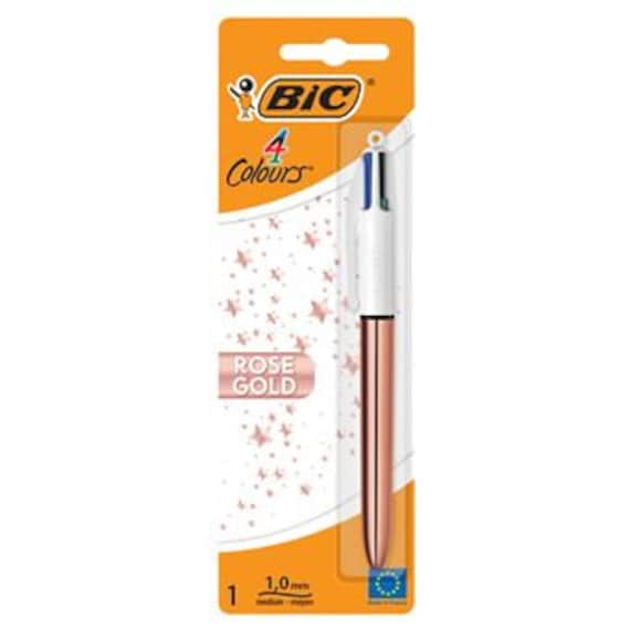 Bic 4 Colours Décor Limited Edition, stylo bille, moyen, 4 couleurs d'encre  classique