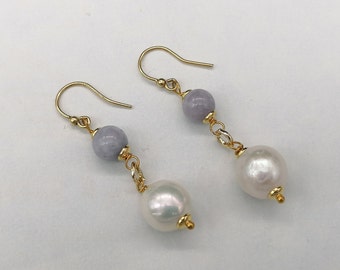 Tuscany Silver Orecchini Pendenti In Argento 925 Con Perla Bianca Naturale E Sfera - 4