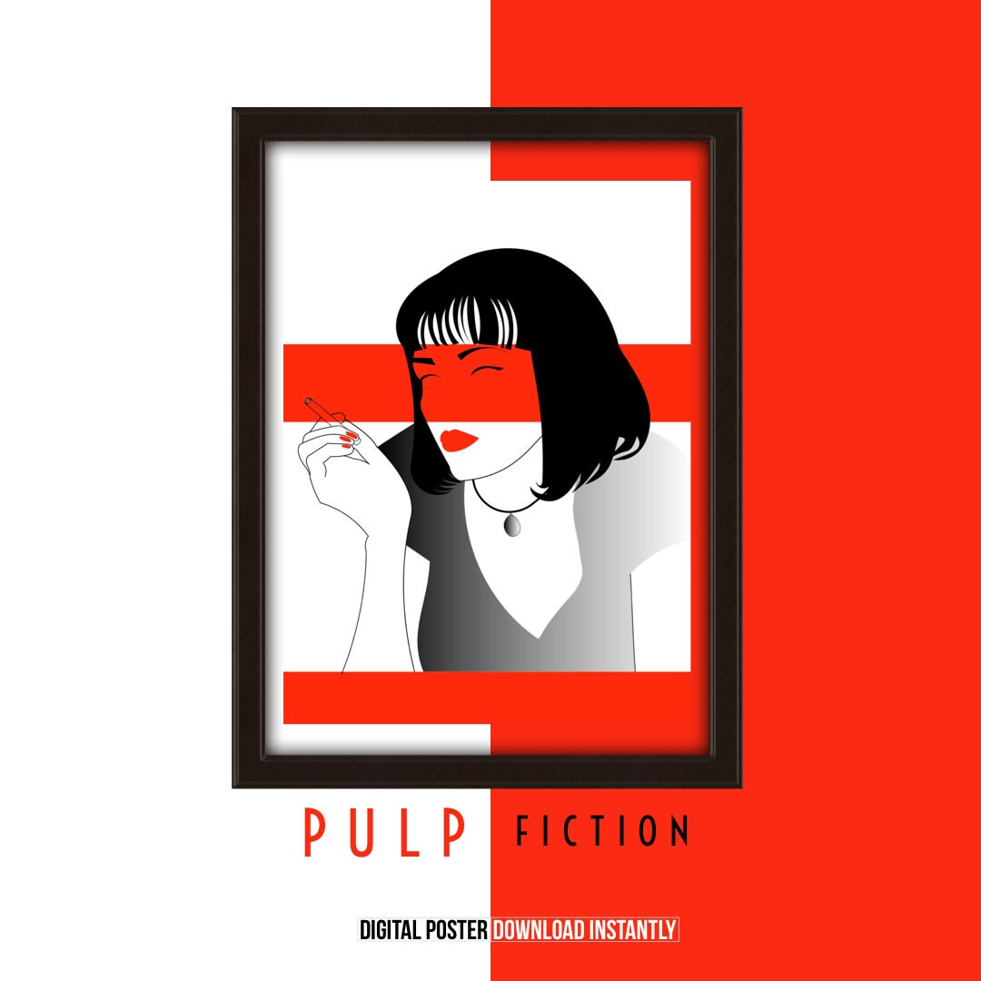 Pulp Fiction, Digital Poster, Download Instantly, Movie Poster - Etsy