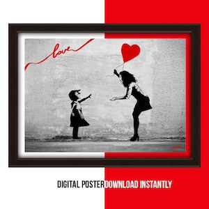 Love, Banksy, Digital poster, Download instantly