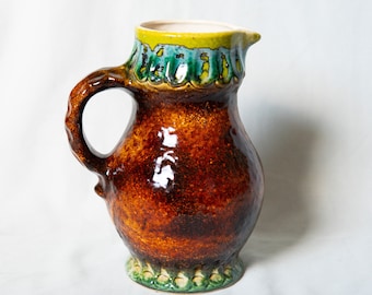 Multicolored ceramic jug by Dümler & Breiden