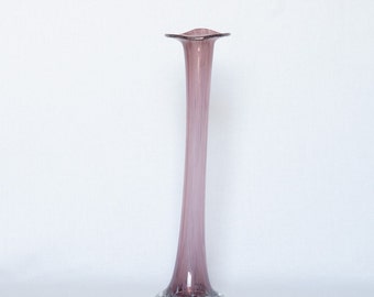 Pink vintage glass vase