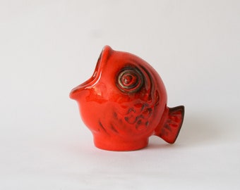 Cendrier de poisson en céramique rare I Mid Century