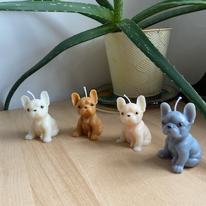 French Bulldog Candle: Organic Olive Wax, Dog Lover Gift