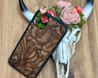 iPhone 11 Case | Leather Phone Case | Handmade Leather Phone Accessory | Leather Phone Tech | Western Phone Case | Durable Rustic Case