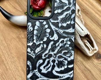 iPhone 13 Pro Max Case | Leather Phone Case | Handmade Leather Phone Accessory | Leather Phone Tech | Western Phone Case | Durable  Case
