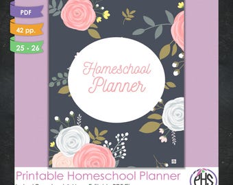 Printable Homeschool Planner 2025-2026 | Lesson Planner for Multiple Kids | Homeschool Binder for Moms | Weekly or Daily Planning