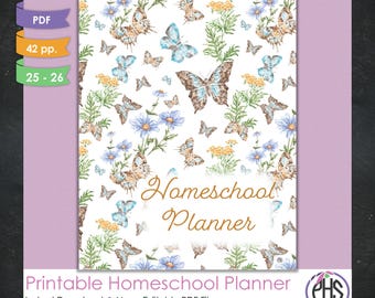 Printable Homeschool Planner 2025-2026 | Lesson Planner for Multiple Kids | Homeschool Binder for Moms | Weekly or Daily Planning