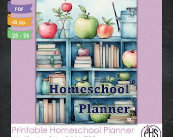 Printable Homeschool Planner 2025-2026 | Lesson Planner for Multiple Kids | Homeschool Binder for Moms | Weekly or Daily Planning