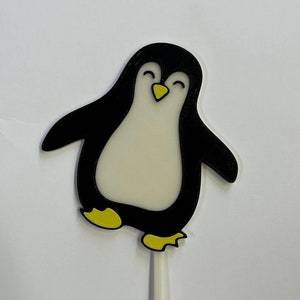 Cute Penguin Cake Topper | Winter or Animal-Themed Decor
