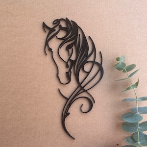 Horse Line Art Cake Topper: 3D Printed PLA Birthday Decoration